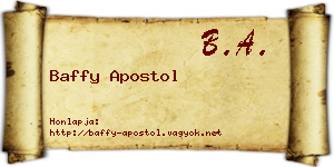 Baffy Apostol névjegykártya